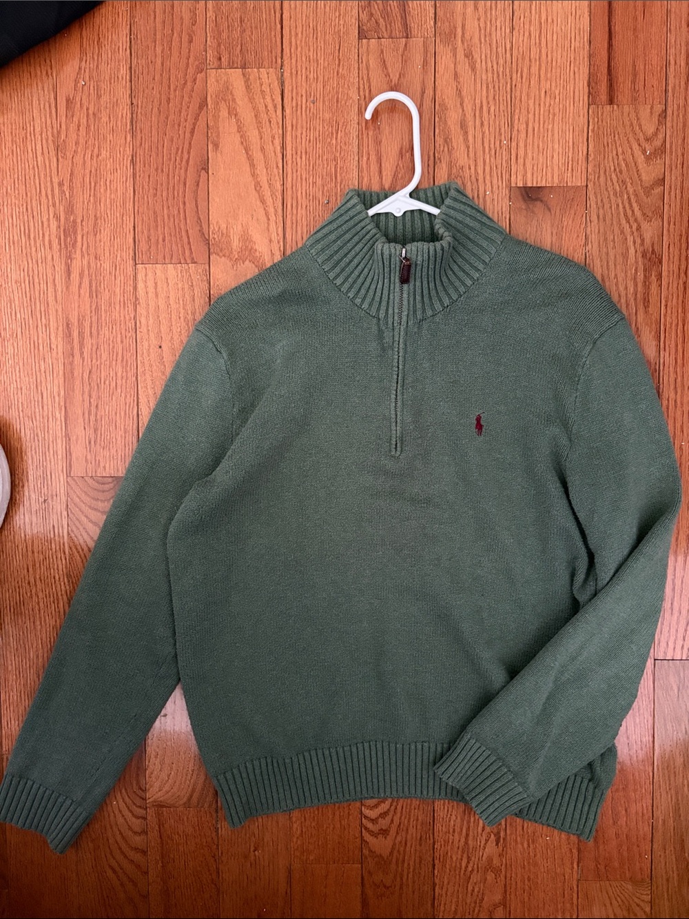 Polo by Ralph Lauren Olive Green Quarter Zip, Medium Men